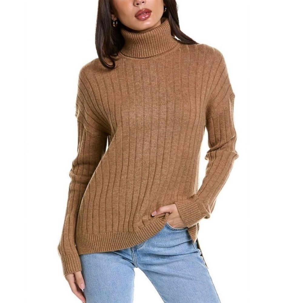 Theory Wool & Cashmere-Blend Tunic Sweater Brown size p / US 0 NEW MSRP $375